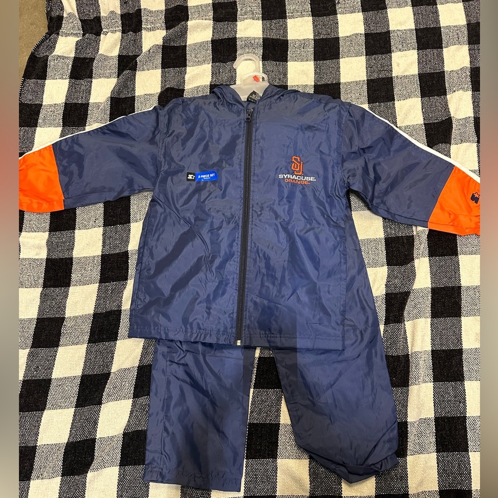 New 2 piece syracuse university windbreaker set
